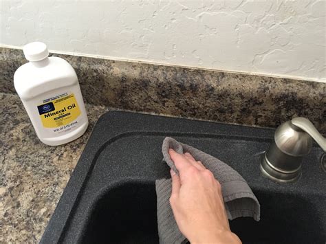 how to clean a black granite kitchen sink